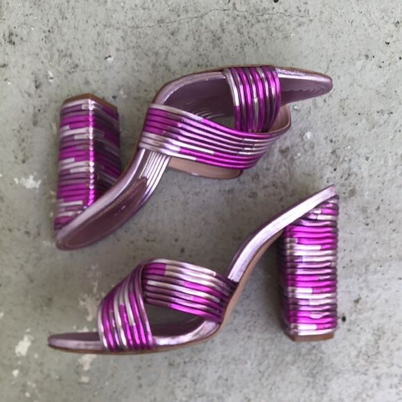 Schutz Metallic Mules - Picture 3 of 8